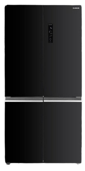 מקרר 4 דלתות 600 ליטר HR4628GB פיקוד שבת זכוכית שחורה