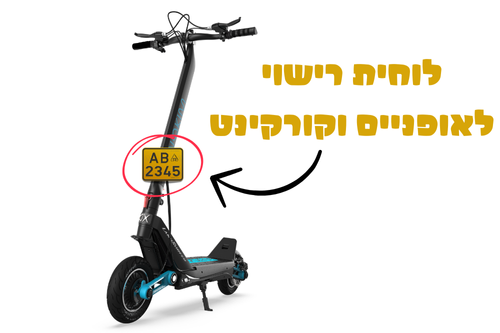 לוחית רישוי + כולל תושבת פלסטיק 