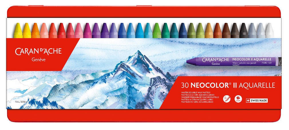 סט 30 פסטל שעווה מסיסים במים NEOCOLOR II
