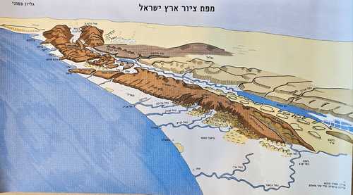 מפת ציור ארץ ישראל Map Of Israel