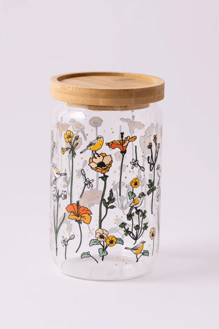 צנצנת זכוכית 750 מ״ל: Flora & Fauna Bird
