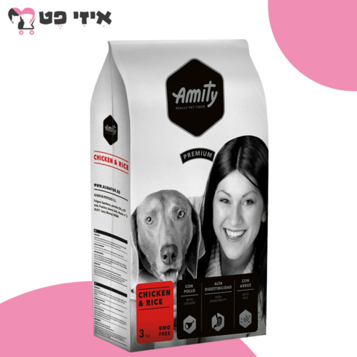 אמיתי פרמיום עוף ואורז לכלבים בוגרים 4 ק