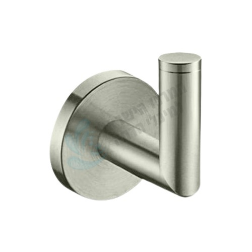 HAMAT | קולב מגבות וו בודד עגול חמת 801689 | כרום מוברש F16S