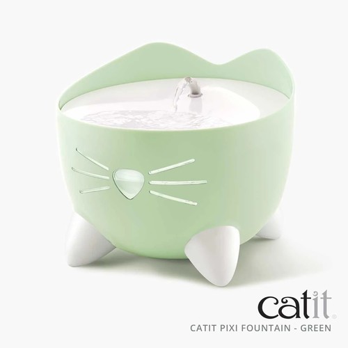 קט איט מזרקת מים פיקסי בצבע ירוק לחתול 2.5 ליטר Cat it