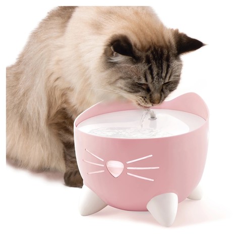 קט איט מזרקת מים פיקסי בצבע ורוד לחתול 2.5 ליטר Cat it