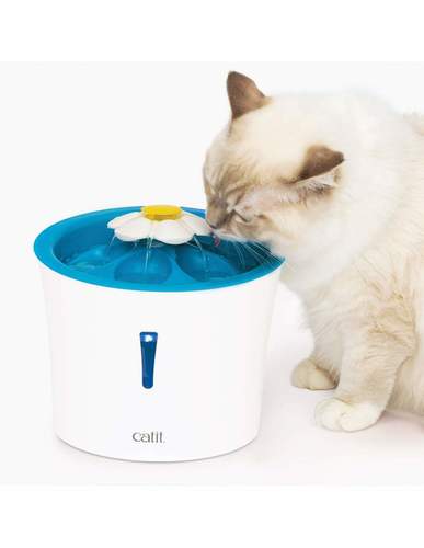 קט איט מזרקת מים פרח עם תאורת לד לחתול 3 ליטר Cat it