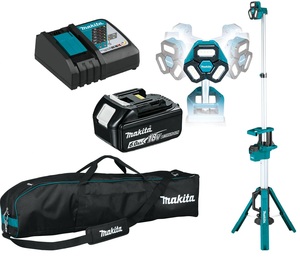 עמוד תאורה 18V נטען כולל סוללה 6.0 אמפר ומטען MAKITA DML814 מקיטה
