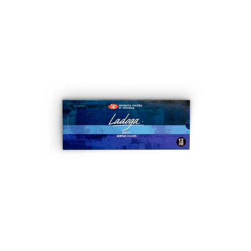 סט 12 צבעי אקריליק מקצועים Ladoga (18 מ
