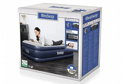 מזרן /  מיטה מתנפחת יחיד INDOOR Airbeds עם משאבה חשמלית מובנית, מתאים לאירוח ולמילואים