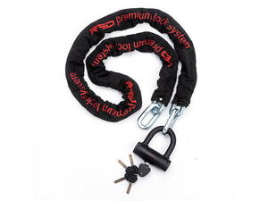 מנעול שרשרת לאופנוע RED, עובי עצום של 14 מ"מ , ראש מנעול פרסה, חזק ביותר