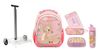סט לכיתה א' - מארז של תיק אורטופדי ועגלה, קלמר, בקבוק, קופסת אוכל וכלי כתיבה - במבי