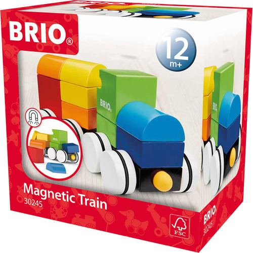 רכבת מגנטית מעץ 11 חלקים
