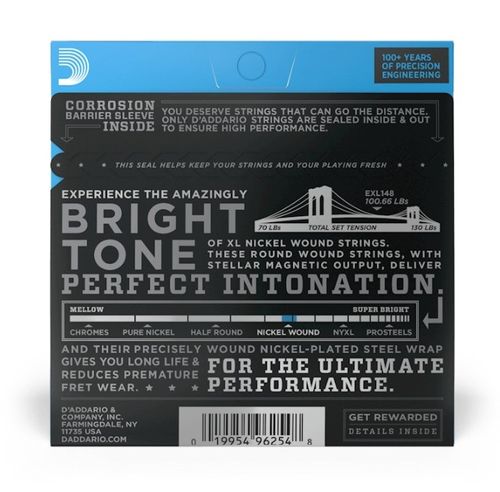 זוית נוספת D'Addario 12-60 Extra Heavy Electric Guitar Strings