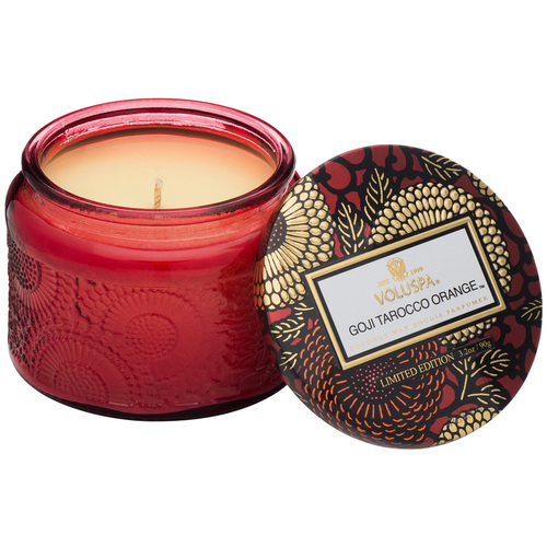 נר ריחני בצנצנת זכוכית Goji Tarocco Orange - Petite