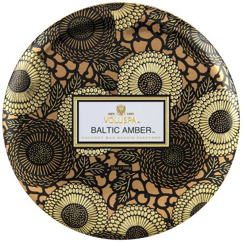 נר ריחני בקופסת פח עם 3 פתילים - Baltic Amber