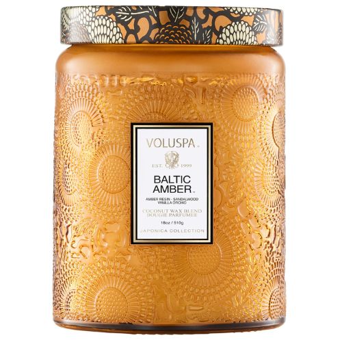 נר ריחני בצנצנת זכוכית 510 גרם - Baltic Amber