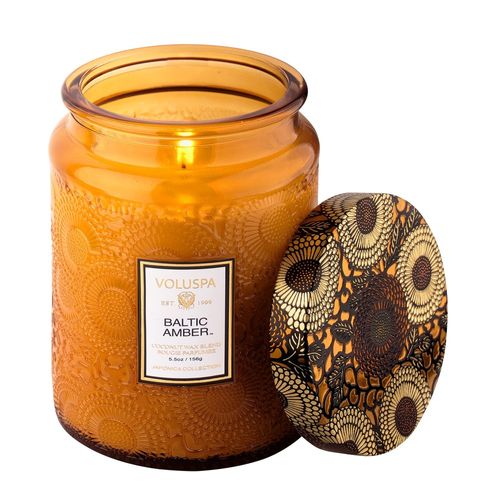 נר ריחני בצנצנת זכוכית 510 גרם - Baltic Amber