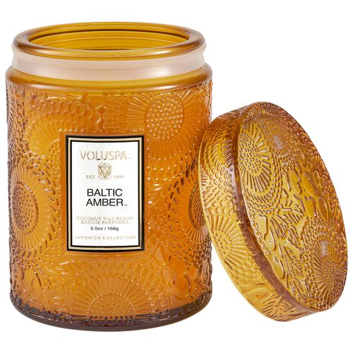 נר ריחני בצנצנת זכוכית 156 גרם - Baltic Amber