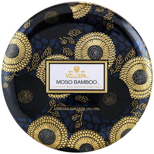 נר ריחני בקופסת פח עם 3 פתילים - Moso Bamboo