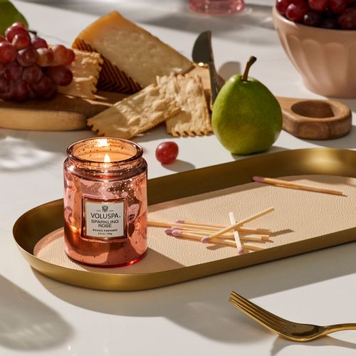 נר ריחני בצנצנת זכוכית 156 גרם - Sparkling Rose