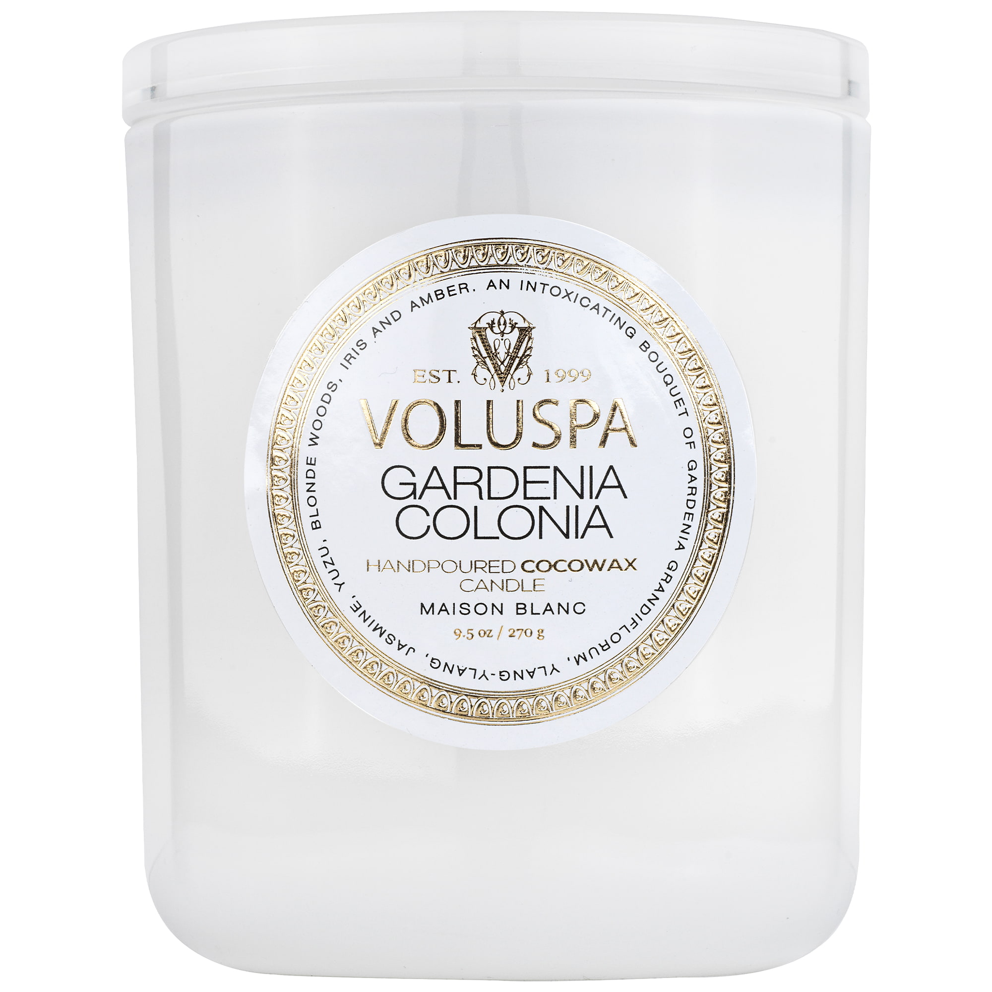 נר ריחני בצנצנת זכוכית 270 גרם - Gardenia Colonia