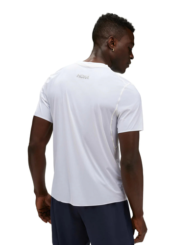 HOKA M AIROLITE RUN SHORT SLEEVE WHITE V חולצת ריצה גברים הוקה