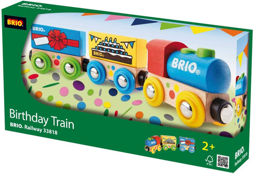 סט רכבת יום הולדת מעץ