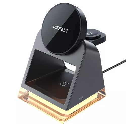 מטען אלחוטי מהיר Acefast E17 desktop 3-in-1 wireless charging holder