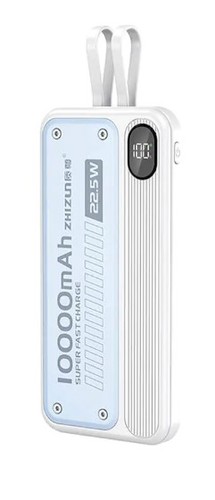סוללת גיבוי מטען נייד 10000mAh 22.5W עם צג וכבל מובנה SEMICOM ZK-10