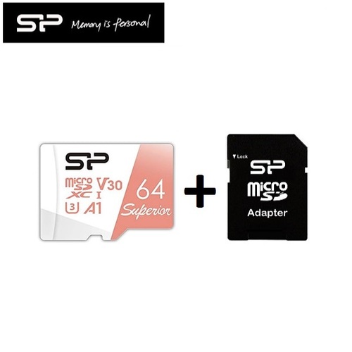 זיכרון Silicon Power SUPERIOR 4K 64GB microSD