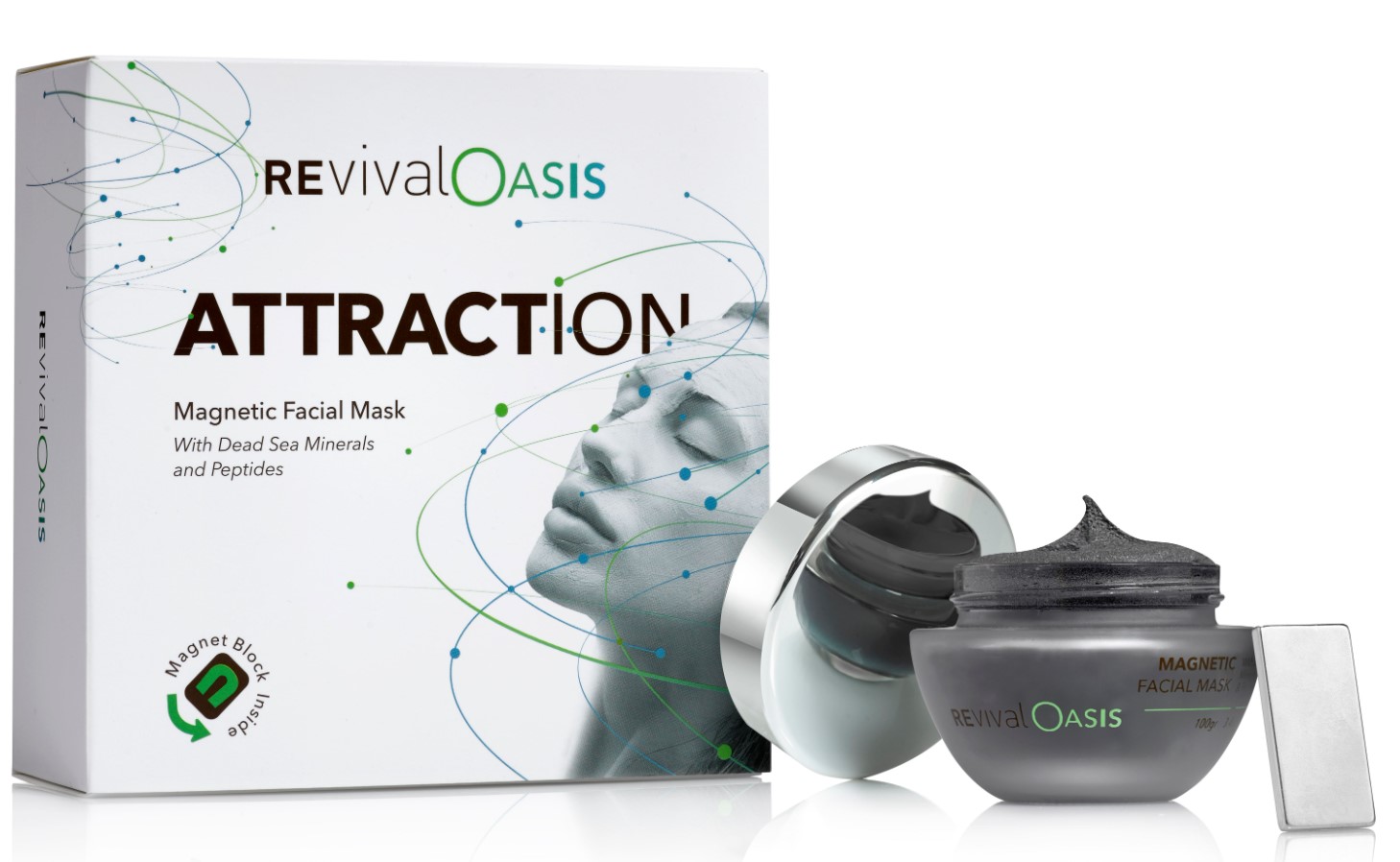 מסכת פנים מגנטית Oasis Attraction Magnetic Facial Mask 100gr