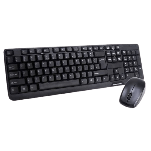 סט מקלדת ועכבר אלחוטי ברוסית русские буквы WKM-1603HER Silver Line 