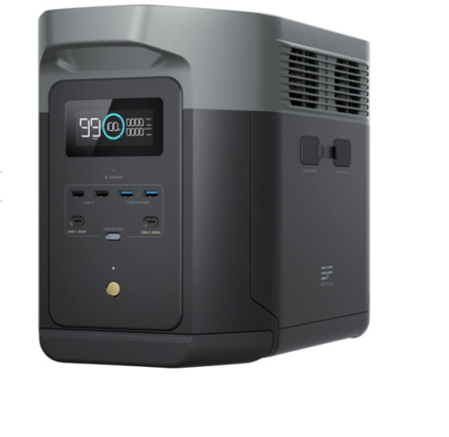 תחנת כח ניידת לבית ולשטח ECOFLOW DELTA 2 MAX קיבולת 2Kwh -הספק 2.4KW +פאנל מתנה 200W