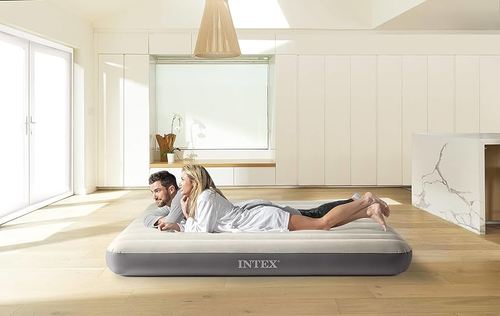 מזרון מתנפח זוגי גבוה לבית ולשטח INTEX 64103 QUEEN DURA BEAM