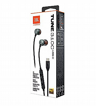 אוזניות JBL T310C עם כניסת טייפ-סי - עם מיקרופון ושלט מובנה