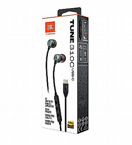 אוזניות JBL T310C עם כניסת טייפ-סי - עם מיקרופון ושלט מובנה