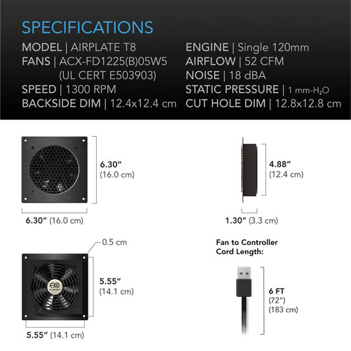 AC INFINITY AIRPLATE T8