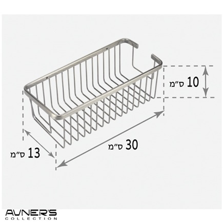 מדף רשת מלבנית למקלחת רויאל 30 ס״מ רוז גולד SL724-30-RG