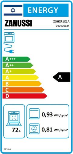 תנור רב תכליתי Zanussi AQUACLEAN דגם ZOHXF1X1 זנוסי