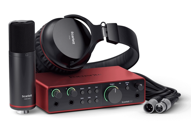 Focusrite Scarlett 2i2 Studio G4 חבילת אולפן