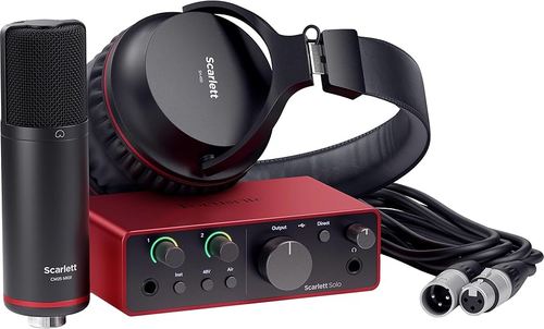 Focusrite Scarlett SOLO Studio G4 חבילת אולפן