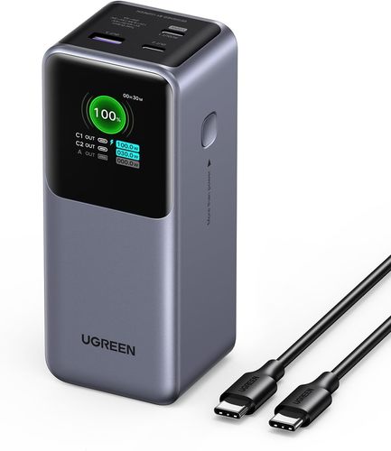 סוללת גיבוי טעינה סופר מהירה Ugreen Nexode 20,000mAh 130W