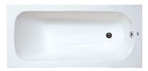 אמבטיה אקרילית 140/70 MTI-114 מעוגלת לבן מבריק