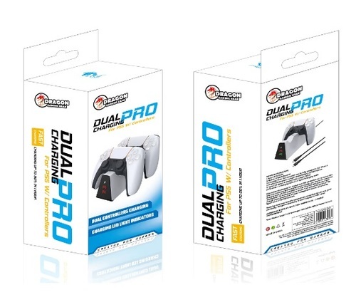 עמדת טעינה לבקרי משחק Dragon Dual Charging Dock For PS5