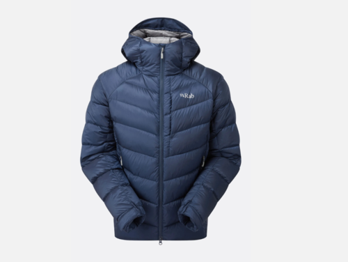 מעיל פוך לגברים ראב Glaceon Pro Down Jacket כחול כהה - Rab