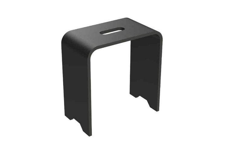 כיסא AVONITE DESIGN שחור למקלחת קטן עם חור 21*38.5*40 מק"ט 819338