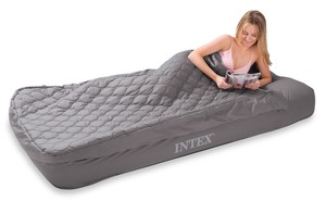 מזרן מתנפח ליחיד SLEEPING BAG AIRBED עם שק שינה ומשאבה חשמלית INTEX 66998