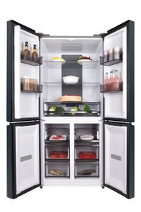 מקרר 4 דלתות טלפונקין פרימיום  TFR-725 זכוכית שחורה