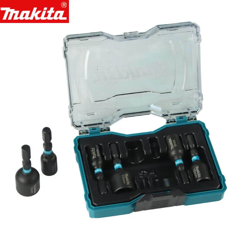 סט 6 בוקסות קנה ביט 1/4 מגנטיות Makita