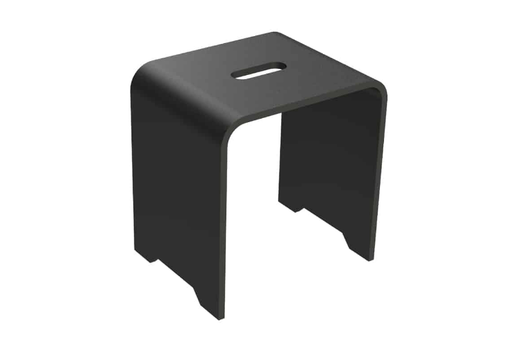 כיסא AVONITE DESIGN שחור למקלחת גדול עם חור 31*38.5*40 מק"ט 819339